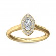 FlyerFit® 18K Yellow Gold Solitaire Engagement Ring