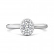FlyerFit® 14K White Gold Solitaire Engagement Ring