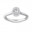FlyerFit® 14K White Gold Solitaire Engagement Ring