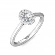 FlyerFit® 14K White Gold Solitaire Engagement Ring