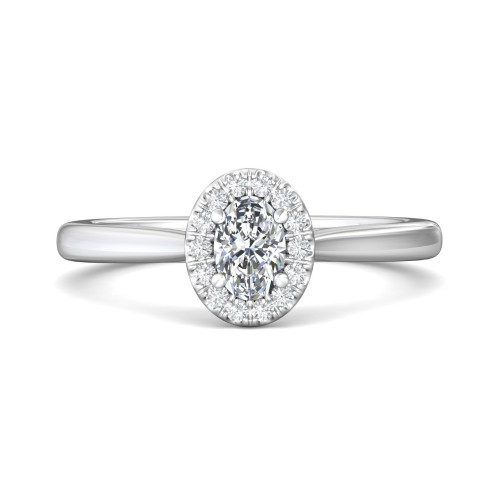 FlyerFit&reg; 14K White Gold Solitaire Engagement Ring