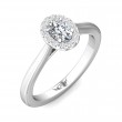 FlyerFit® Platinum Solitaire Engagement Ring