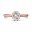 FlyerFit® 14K Pink Gold Solitaire Engagement Ring