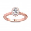 FlyerFit® 14K Pink Gold Solitaire Engagement Ring