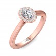 FlyerFit® 14K Pink Gold Solitaire Engagement Ring