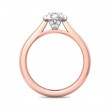FlyerFit® 14K Pink Gold Shank And White Gold Top Solitaire Engagement Ring
