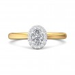 FlyerFit® 14K Yellow and 14K White Gold Solitaire Engagement Ring