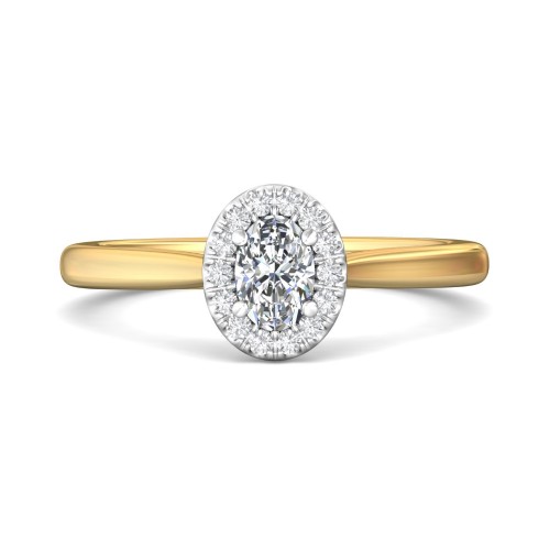 FlyerFit&reg; 14K Yellow and 14K White Gold Solitaire Engagement Ring