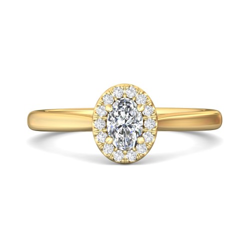 FlyerFit&reg; 18K Yellow Gold Solitaire Engagement Ring