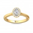 FlyerFit® 18K Yellow Gold Solitaire Engagement Ring