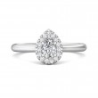 FlyerFit® 14K White Gold Solitaire Engagement Ring