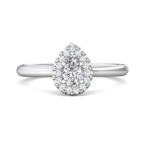 FlyerFit&reg; 14K White Gold Solitaire Engagement Ring