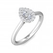 FlyerFit® 14K White Gold Solitaire Engagement Ring