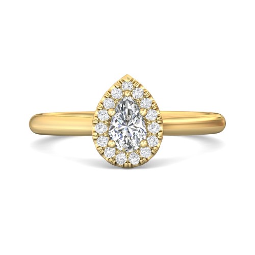 FlyerFit® 14K Yellow Gold Solitaire Engagement Ring