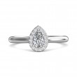 FlyerFit® 18K White Gold Solitaire Engagement Ring