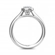 FlyerFit® 18K White Gold Solitaire Engagement Ring