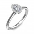 FlyerFit® 18K White Gold Solitaire Engagement Ring