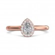 FlyerFit® 18K Pink Gold Solitaire Engagement Ring