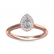 FlyerFit® 18K Pink Gold Solitaire Engagement Ring