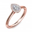 FlyerFit® 18K Pink Gold Solitaire Engagement Ring