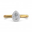 FlyerFit® 14K Yellow and 14K White Gold Solitaire Engagement Ring