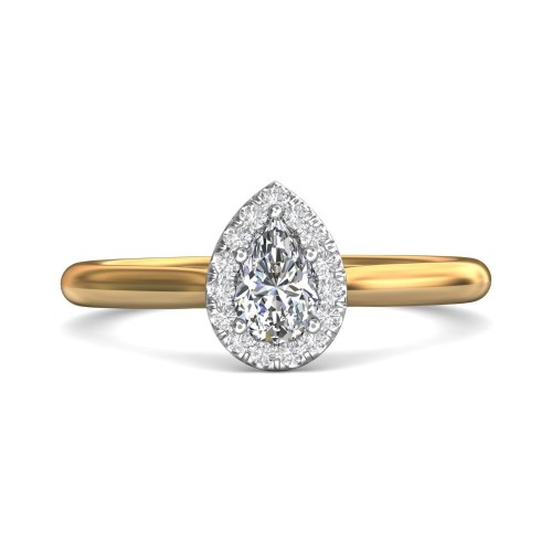 FlyerFit&reg; 14K Yellow and 14K White Gold Solitaire Engagement Ring