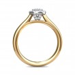 FlyerFit® 14K Yellow and 14K White Gold Solitaire Engagement Ring