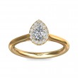 FlyerFit® 18K Yellow Gold Solitaire Engagement Ring