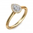 FlyerFit® 18K Yellow Gold Solitaire Engagement Ring