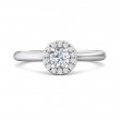 FlyerFit® 14K White Gold Solitaire Engagement Ring