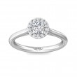 FlyerFit® 14K White Gold Solitaire Engagement Ring