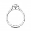 FlyerFit® 14K White Gold Solitaire Engagement Ring