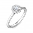 FlyerFit® 14K White Gold Solitaire Engagement Ring