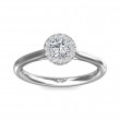 FlyerFit® Platinum Solitaire Engagement Ring