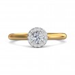 FlyerFit® 14K Yellow and 14K White Gold Solitaire Engagement Ring