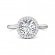 FlyerFit® 18K White Gold Solitaire Engagement Ring