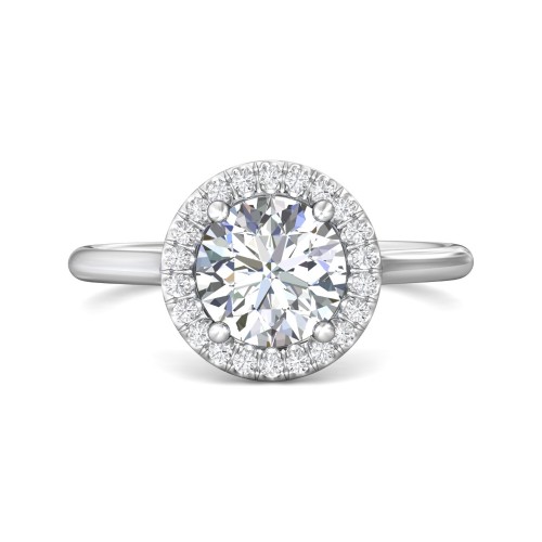 FlyerFit&reg; 18K White Gold Solitaire Engagement Ring