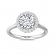 FlyerFit® 18K White Gold Solitaire Engagement Ring