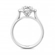 FlyerFit® 18K White Gold Solitaire Engagement Ring