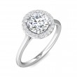 FlyerFit® 18K White Gold Solitaire Engagement Ring