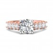 FlyerFit® 18K Pink Gold Shank And White Gold Top Encore Engagement Ring