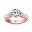 FlyerFit® 18K Pink Gold Shank And White Gold Top Encore Engagement Ring