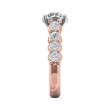 FlyerFit® 18K Pink Gold Shank And White Gold Top Encore Engagement Ring