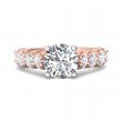 FlyerFit® 14K Pink Gold Shank And White Gold Top Encore Engagement Ring