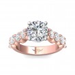 FlyerFit® 14K Pink Gold Shank And White Gold Top Encore Engagement Ring