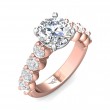 FlyerFit® 14K Pink Gold Shank And White Gold Top Encore Engagement Ring