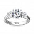 FlyerFit® Platinum Three Stone Engagement Ring