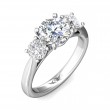 FlyerFit® Platinum Three Stone Engagement Ring