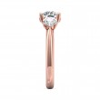 FlyerFit® 14K Pink Gold Three Stone Engagement Ring