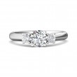 FlyerFit® 14K White Gold Three Stone Engagement Ring